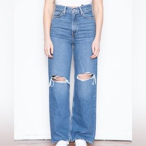 Levi's Women's High Waisted Straight Distressed Jeans